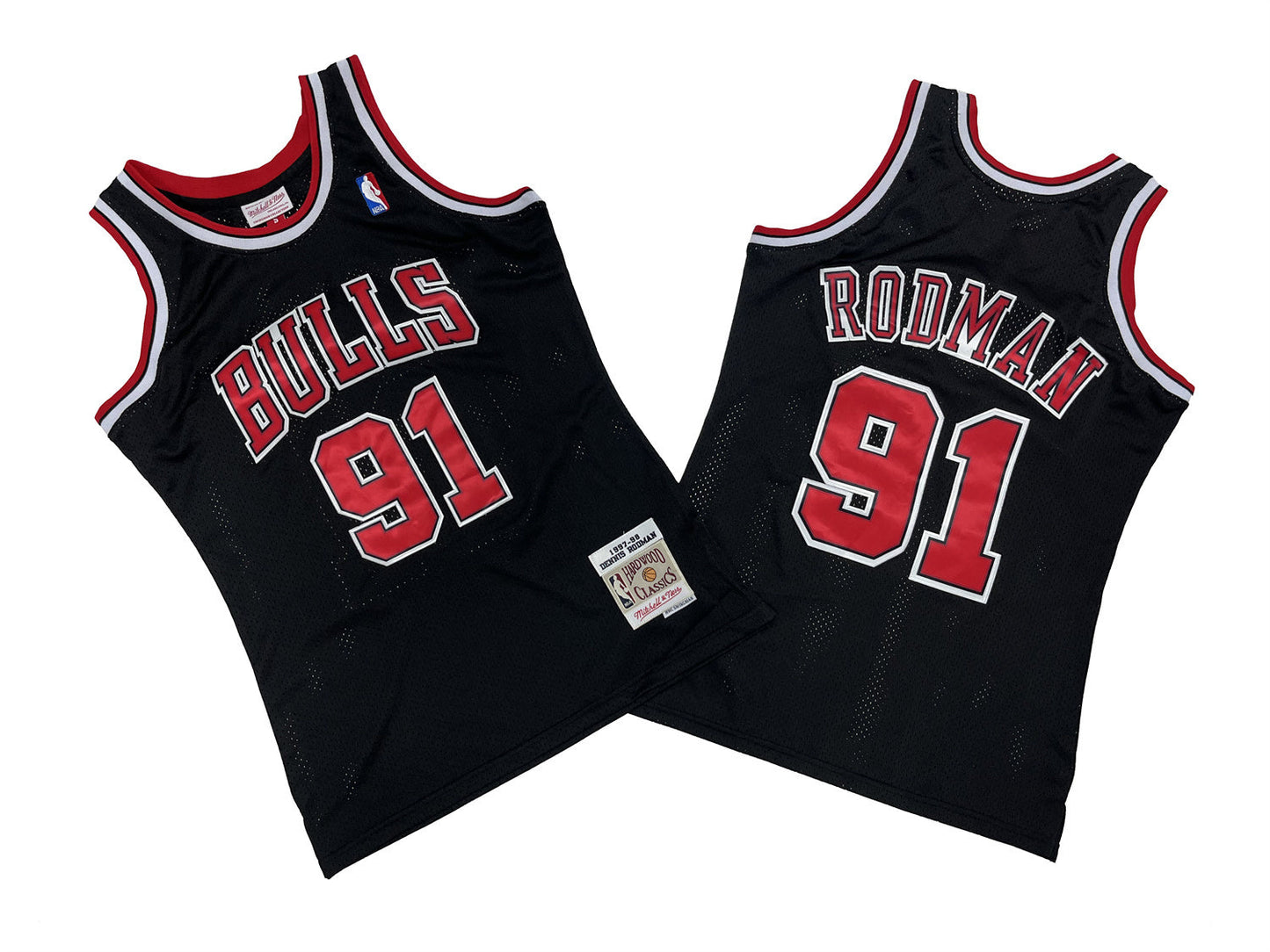 CHICAGO BULLS DENNIS RODMAN BLACK VINTAGE JERSEY