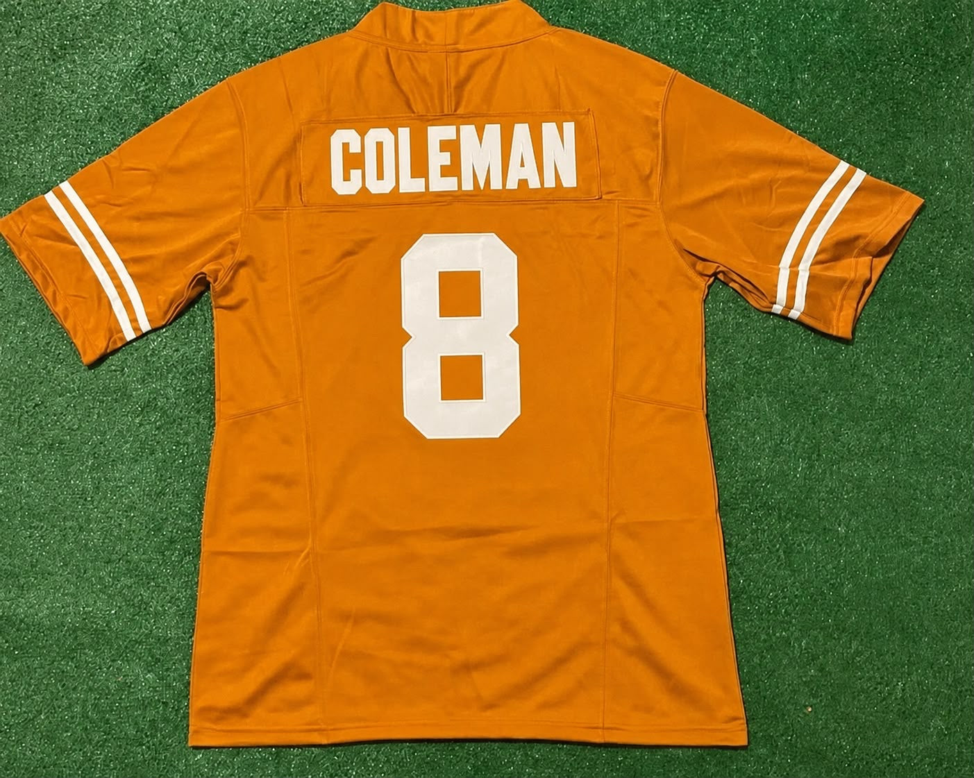 TEXAS LONGHORNS JORDAN COLEMAN ORANGE JERSEY