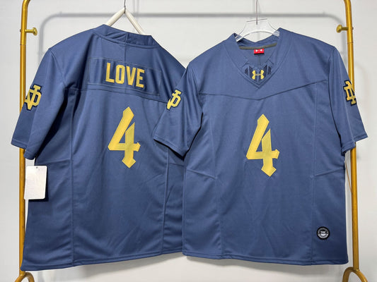 NORTE DAME FIGHTING IRISH JEREMIYAH LOVE BLUE JERSEY