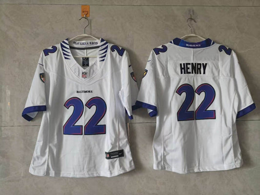 Baltimore Ravens Derrick Henry white jersey ￼