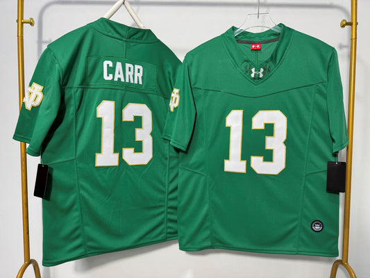 NORTE DAME FIGHTING IRISH CJ CARR GREEN JERSEY