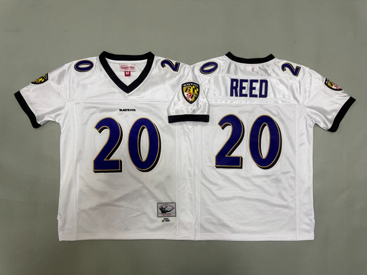 BALTIMORE RAVENS ED REED WHITE VINTAGE JERSEY