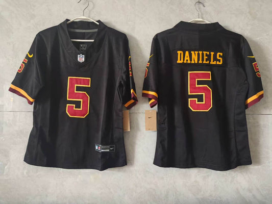 WASHINGTON COMMANDERS JAYDEN DANIELS BLACK JERSEY