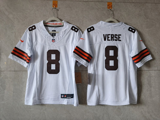 CLEVELAND BROWNS JARED VERSE WHITE JERSEY