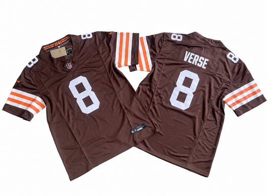 CLEVELAND BROWNS JARED VERSE BROWN JERSEY