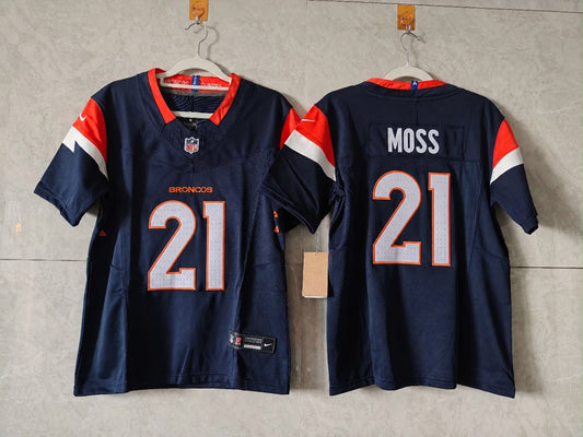 DENVER BRONCOS RILEY MOSS BLUE JERSEY
