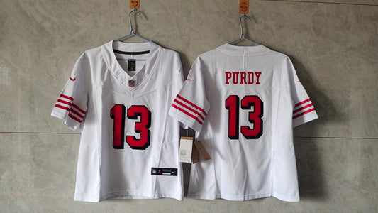 SAN FRANCISCO 49ERS BROCK PURDY THROWBACK WHITE JERSEY