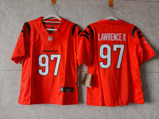 CINCINNATI BENGALS DEXTER LAWRENCE II ORANGE JERSEY