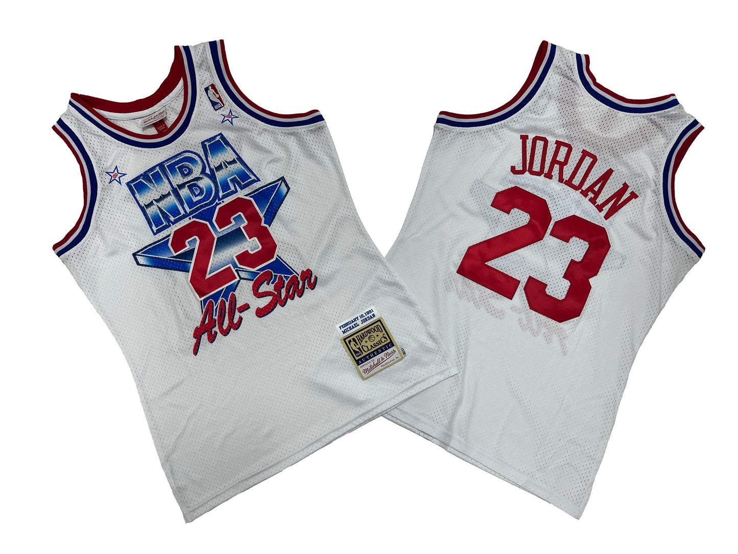 CHICAGO BULLS MICHAEL JORDAN WHITE ALL STAR VINTAGE JERSEY