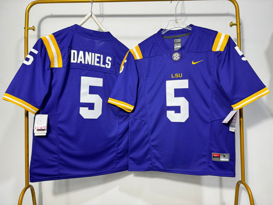 LSU TIGERS JAYDEN DANIELS PURPLE JERSEY