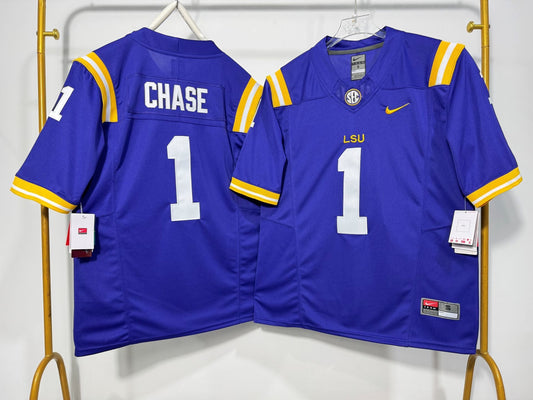 LSU TIGERS JA'MARR CHASE PURPLE JERSEY
