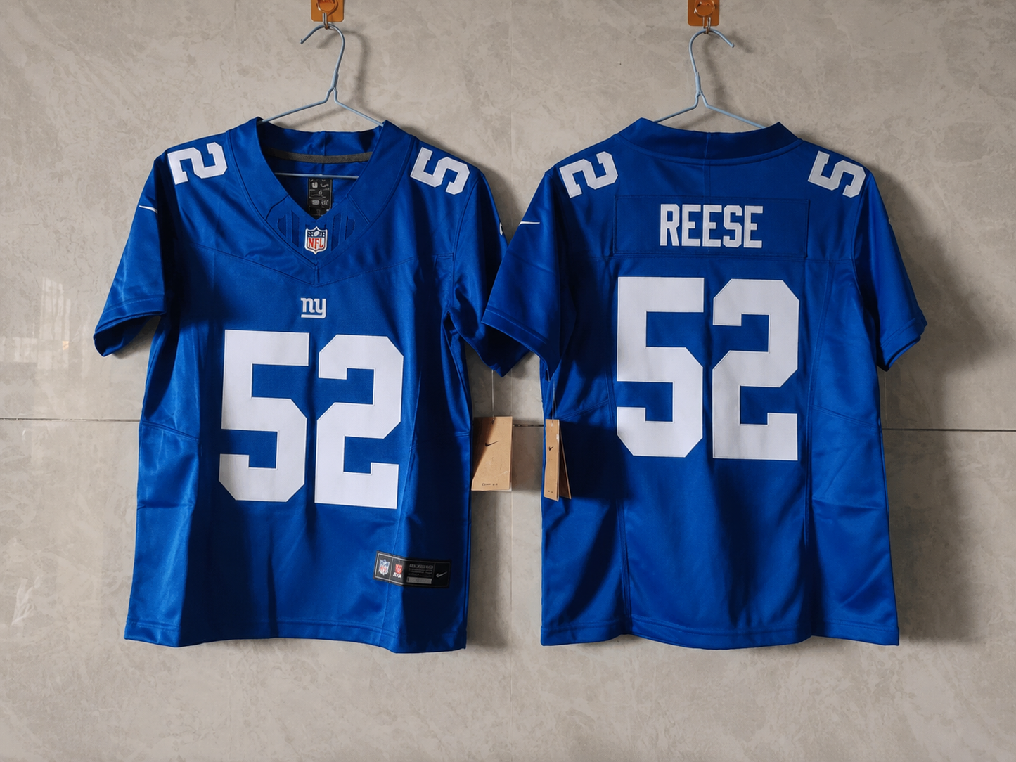 New York Giants Arvell Reese Blue Jersey