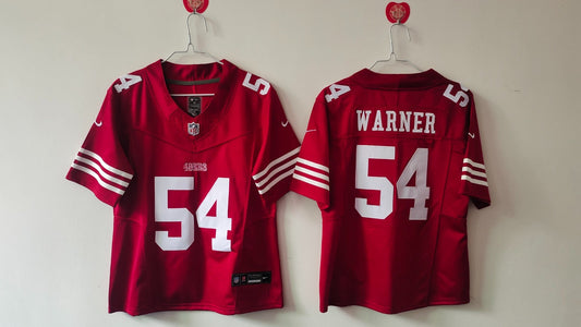 SAN FRANCISCO 49ERS FRED WARNER RED JERSEY