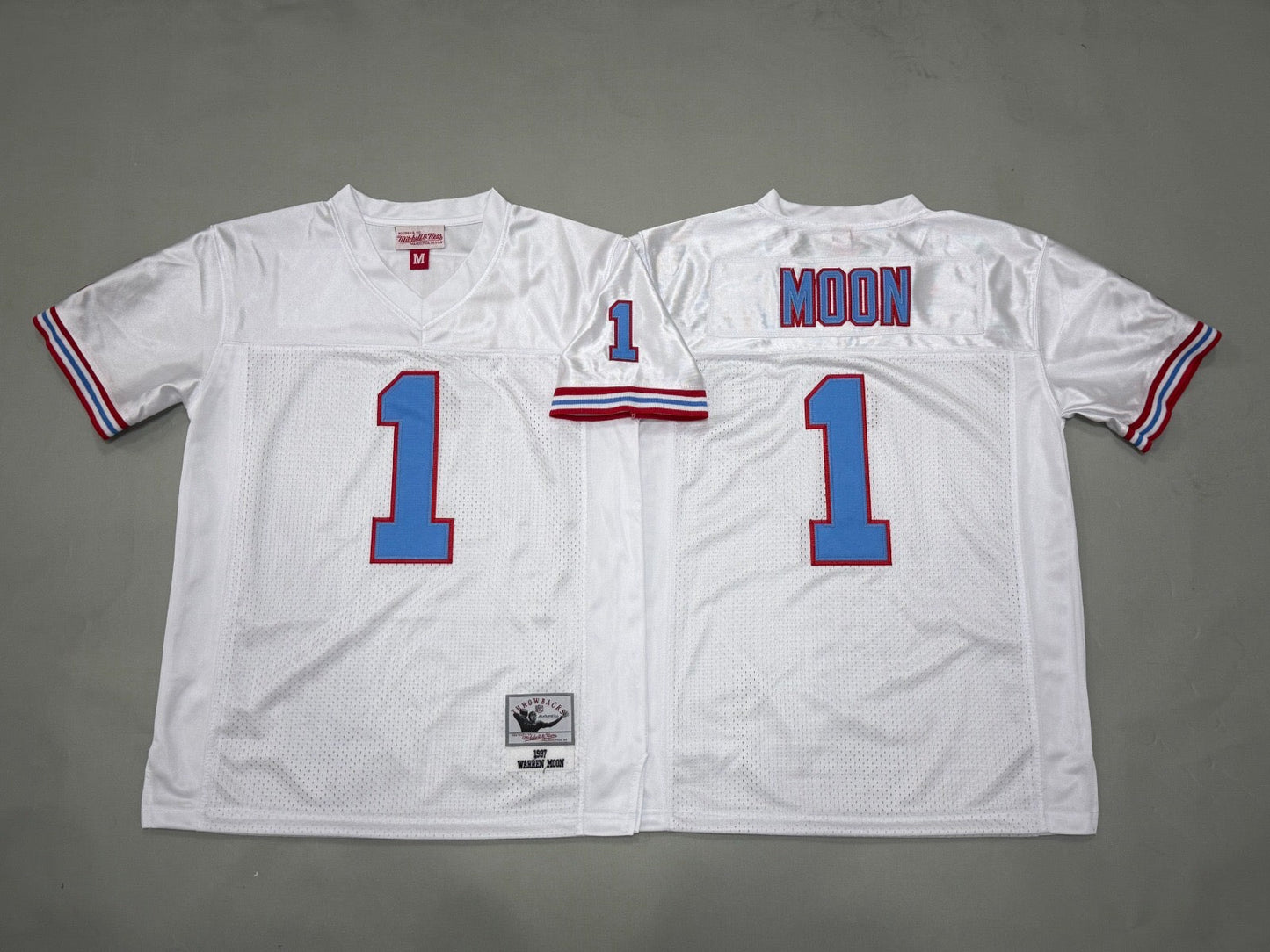 HOUSTON OILERS WARREN MOON WHITE JERSEY