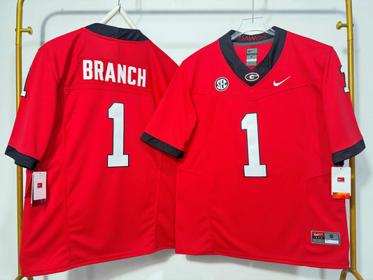 GEORGIA BULLDOGS ZACHARIAH BRANCH RED JERSEY