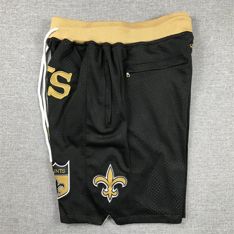 NEW ORLEANS SAINTS BLACK SHORTS
