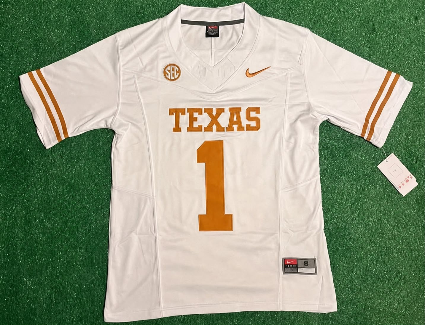 TEXAS LONGHORNS COLIN SIMMONS WHITE JERSEY