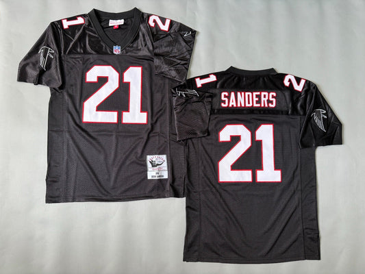 ATLANTA FALCONS DEION SANDERS BLACK VINTAGE JERSEY
