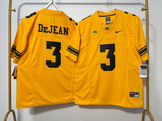IOWA HAWKEYES COOPER DEJEAN YELLOW JERSEY
