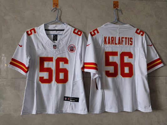 KANSAS CITY CHIEFS GEORGE KARLAFTIS WHITE JERSEY