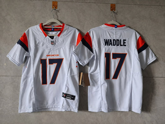 Denver Broncos Jaylen Waddle White Jersey
