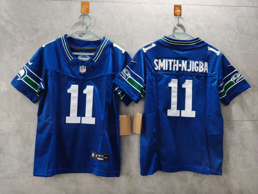 Seattle Seahawks JSN Blue Retro Jersey