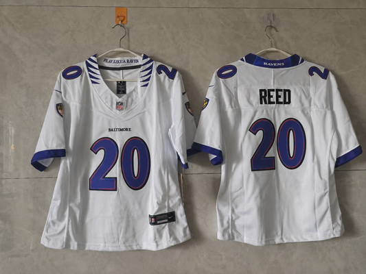 BALTIMORE RAVENS ED REED WHITE JERSEY ￼