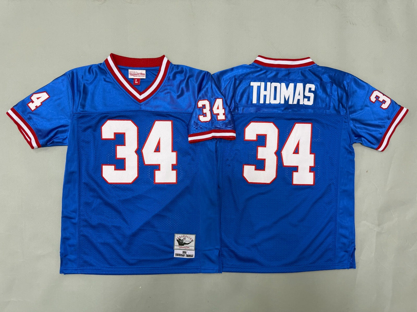 BUFFALO BILLS THURMAN THOMAS BLUE VINTAGE JERSEY