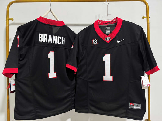 GEORGIA BULLDOGS ZACHARIAH BRANCH BLACK JERSEY