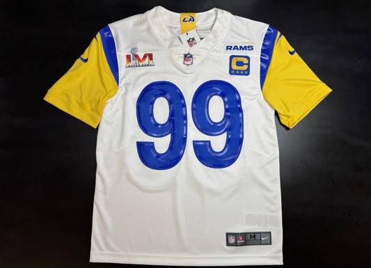 Los Angeles Rams Aaron Donald White Super Bowl Jersey