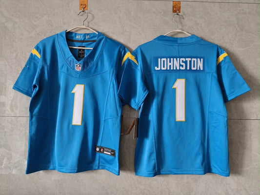 LOS ANGELES CHARGERS QUENTIN JOHNSTON BABY BLUE JERSEY