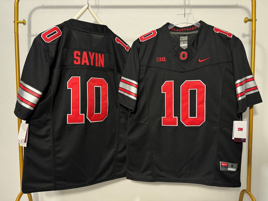OHIO STATE BUCKEYES JULIAN SAYIN BLACK JERSEY
