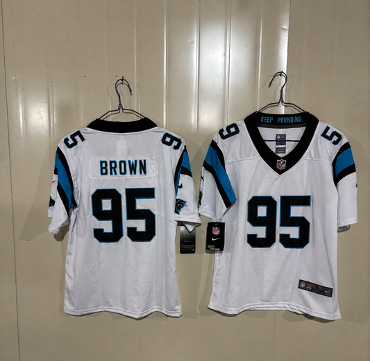 CAROLINA PANTHERS DERRICK BROWN WHITE JERSEY