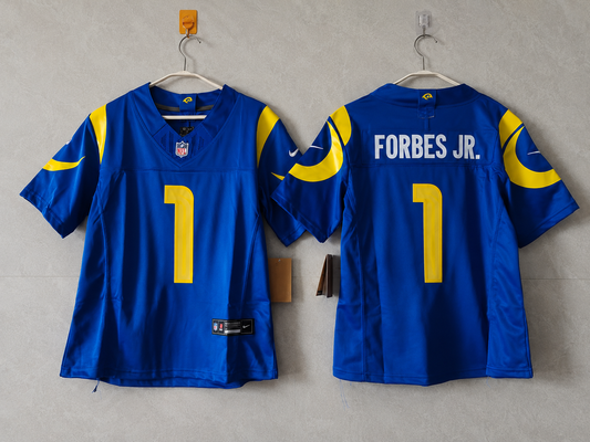 LOS ANGELES RAMS EMMANUEL FORBES JR. BLUE JERSEY
