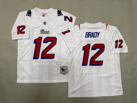 NEW ENGLAND PATRIOTS TOM BRADY RETRO WHITE VINTAGE JERSEY