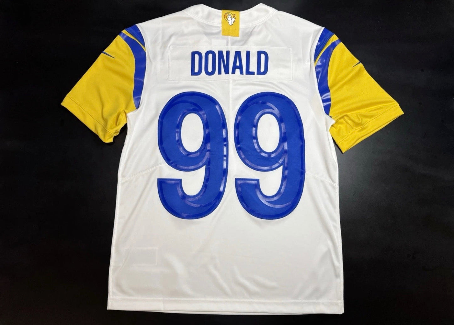 Los Angeles Rams Aaron Donald White Super Bowl Jersey