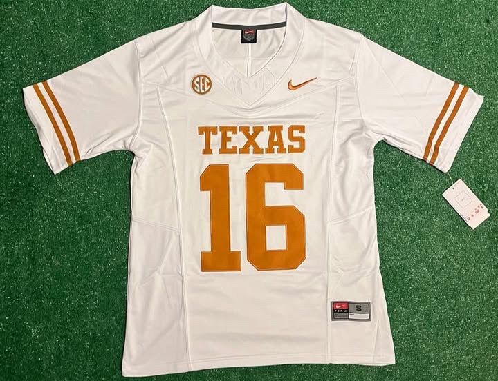 Texas Longhorns Arch Manning white jersey ￼