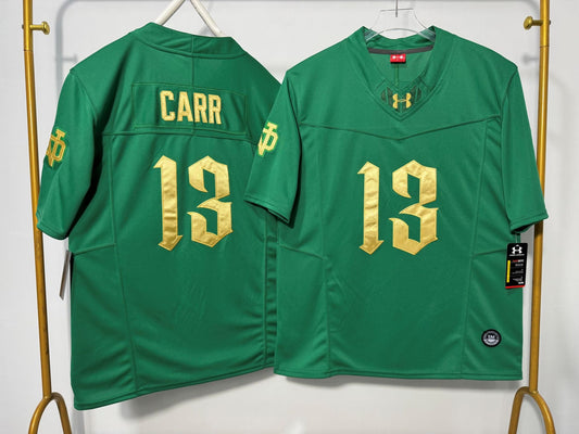 NORTE DAME FIGHTING IRISH CJ CARR GREEN JERSEY
