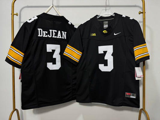 IOWA HAWKEYES COOPER DEJEAN BLACK JERSEY