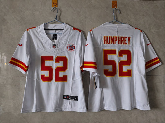 KANSAS CITY CHIEFS CREED HUMPHREY WHITE JERSEY