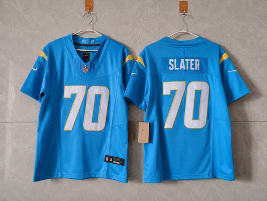 LOS ANGELES CHARGERS RASHAWN SLATER BABY BLUE JERSEY