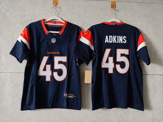 DENVER BRONCOS NATE ADKINS BLUE JERSEY