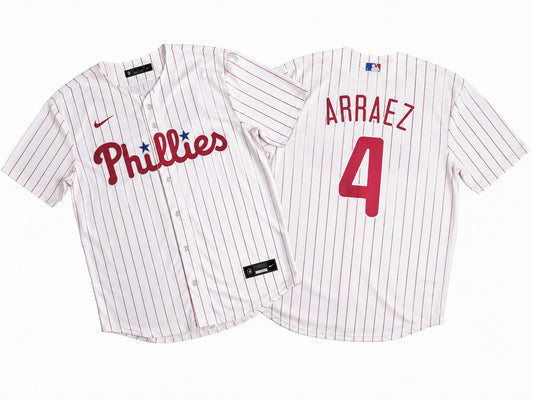 PHILADELPHIA PHILLIES LUIS ARRAEZ WHITE JERSEY