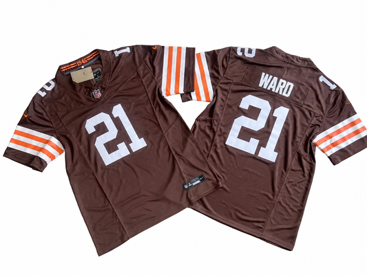 CLEVELAND BROWNS DENZEL WARD BROWN JERSEY  ￼