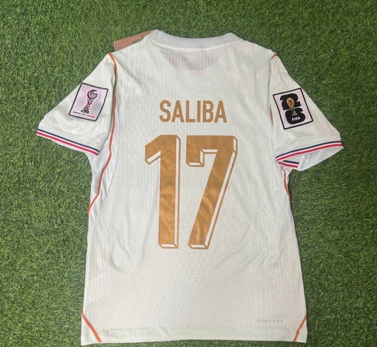 2026 WORLD CUP WILLIAM SALIBA WHITE JERSEY TEAM FRANCE