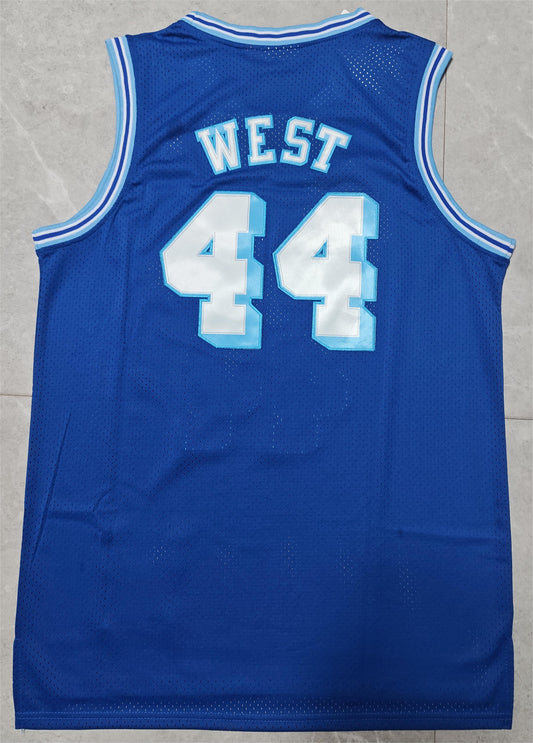 LOS ANGELES LAKERS JERRY WEST BLUE VINTAGE JERSEY