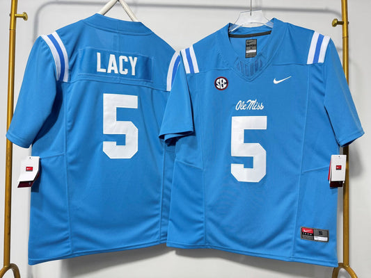 OLE MISS REBELS KEWAN LACEY BLUE JERSEY