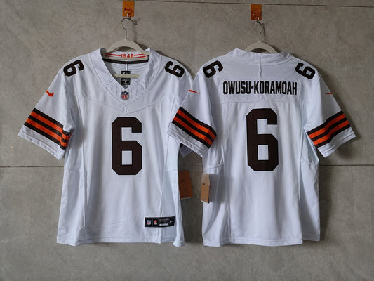 CLEVELAND BROWNS JEREMIAH OWUSU-KORAMOAH WHITE JERSEY￼