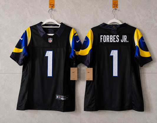 LOS ANGELES RAMS EMMANUEL FORBES JR BLACK JERSEY