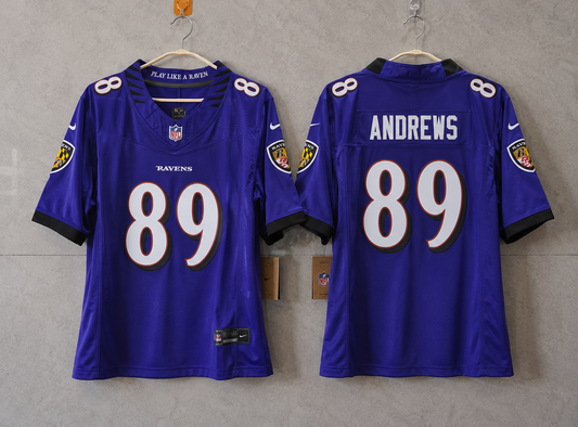 BALTIMORE RAVENS MARK ANDREWS PURPLE JERSEY